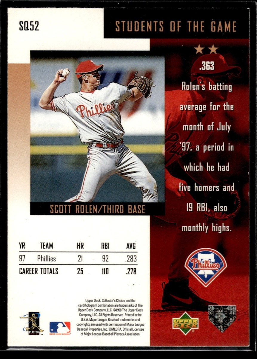 1998 Collector's Choice StarQuest #SQ52 Scott Rolen SG | eBay 1998 Collector's Choice StarQuest #SQ52 Scott Rolen SG | eBay