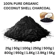 100% Natural Coconut Shell Charcoal Pure Organic Activated Carbon Ground Powder 