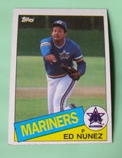 Ed Nunez - 1985 Topps Baseball Card #34 - Seattle Mariners