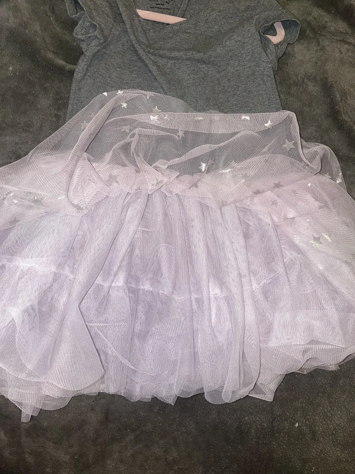 PIPPA & JULIE Little Girls Tutu Dress Purple Casual T-shirt Top Half size 6 - Image 4 of 4