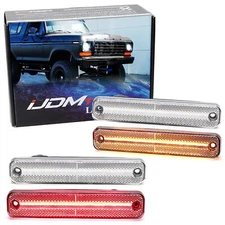 (4) Clear Amber/Red Full LED Strip Side Markers For 1973-79 Ford Bronco F-Truck