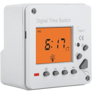 Digitale Zeitschaltuhr elektrisch programmierbar Smart Control Hintergrundbeleuchtung Haushaltsgerät