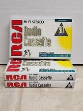 LOT OF 3 New Sealed RCA 90 Minute Blank Audio Cassette Tapes Hi-Fi Stereo
