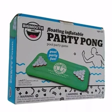 Big Mouth Toy Party Pong Float Floating Inflatable Beer Pong Game 6ft long