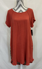 Bad Little Country Girl Tina Womens Oversized Tunic Top Dress Sz Medium Cheetah