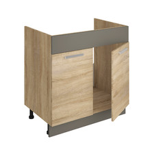 Spülenschrank ALINA 80 cm Küchenschrank Küche Einbauküche Sonoma Eiche