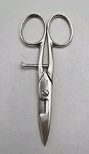Vintage Schul-Son Sewing Seamstress Buttonhole Scissors With Adjustable Screw
