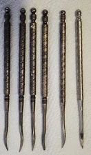 Vintage Metal Lobster Shell Crab Claw Cracker Nut Picks Silver Plate Lot of 6