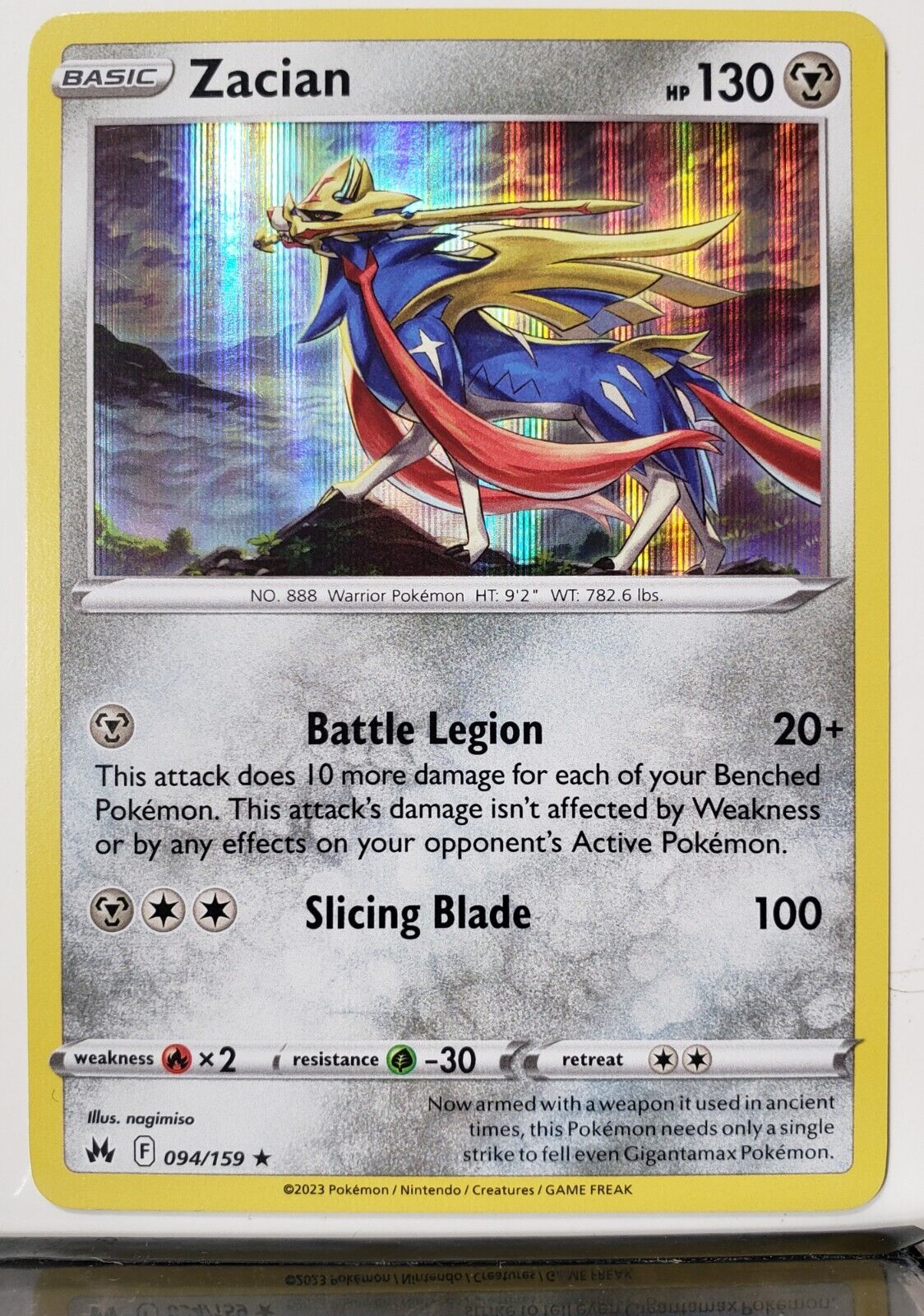 Zacian & Zamazenta - 094/159-097/159 - Crown Zenith - Pokemon Legendary  Card Set - Holo or Reverse