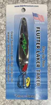 Bay De Noc Flutter Laker Taker 1/4 OZ Silver Green
