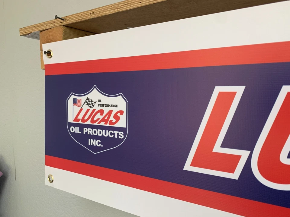 Lucas Oil Banner Car Bike Workshop Garage Wall Display - Image 3 of 4