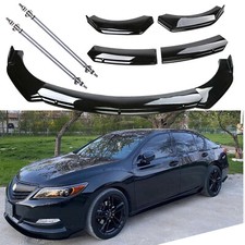 Front Bumper Lip Splitter Spoiler For Acura Rlx 2014-2020 Body Kit Strut Rods