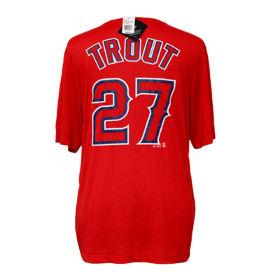Majestic Cool Base Mike Trout #27 MLB Los Angeles Angels Name