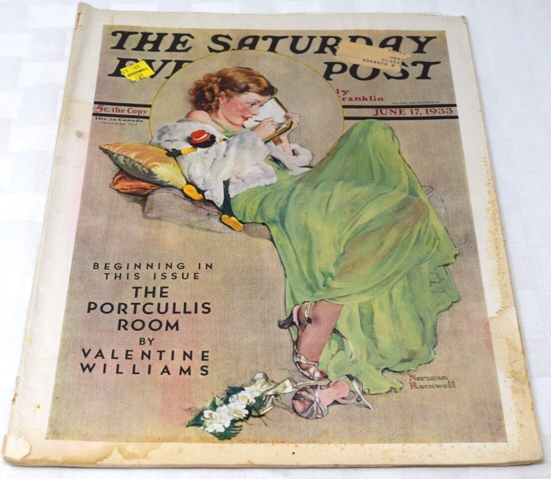 The Saturday Evening Post June 17 1933 Norman Rockwell Girl With