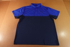 Under Armour Mens 2X-Large Blue Colorblock Stretch Performance Polo Shirt