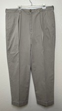 Polo Ralph Lauren Pants Mens 40x30 Beige Andrew Pleated Tuck Vintage
