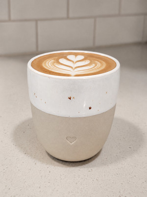 HANDMADE Eulenschnitt Heart Mug 10oz (Natural)