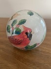 Cardinal Glass Paperweight BYA 1993 reverse painted Vintage Approx 3” Diameter — photo 4
