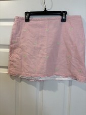 Vineyard Vines Women s Pink Gingham Seersucker Mini Skirt, Size 6, Preppy