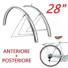 Coppia Parafanghi Bici Bicicletta CONDORINO 28" / Larghezza 36mm ARGENTO