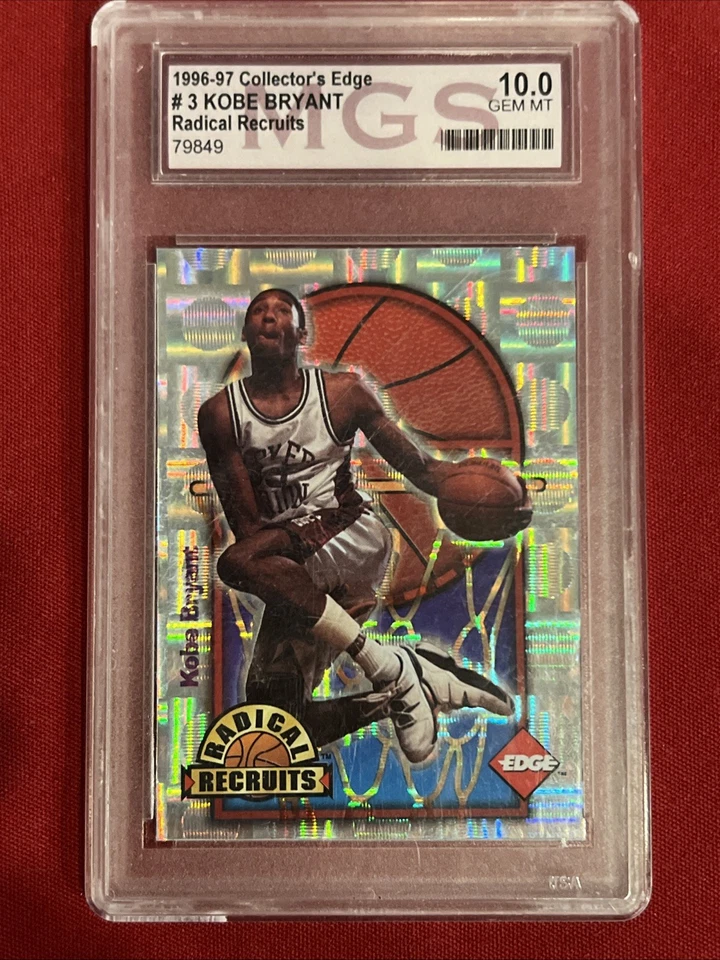 Collector’s Edge Kobe Bryant #3 1996 RC Radical Recruits MGS 10 gemas como nuevo (¡raro!) Foto 4 de 4