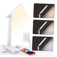 Power Strip with LED Desk Lamp, PD 30W Touch Desk Lamps, 4 Outlets 4 USB