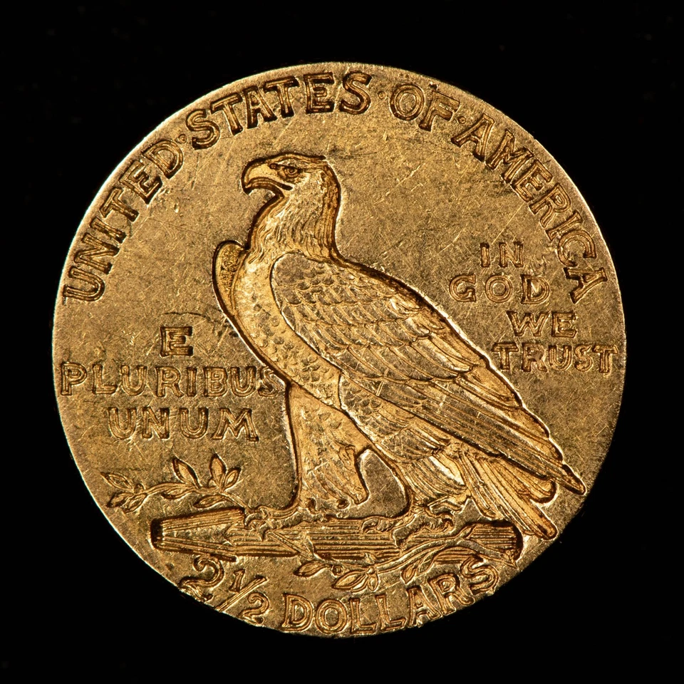 1913 G$2.50 Indian Head Gold Quarter Eagle - Authentic US Coin - AU - SKU-G5921 - Image 4 of 4