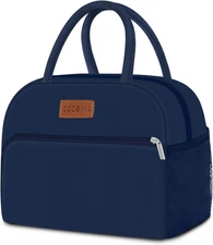 Lunch Bag for Men and Women - Navy Blue, Aluminum, 10.8" X 6.3" X 8.85" - Spacio