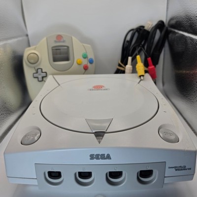 Sega Dreamcast Console with Controller and AV/Power Cables Tested Working