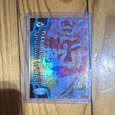 Panini 2023 Certified Calling Cards Travis Kelce Mirror Teal /50 #CALL-3