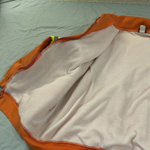 Vintage Amtrak Employee Safety Orange Zip-Up Jacket Size XL - Picture 13 of 16