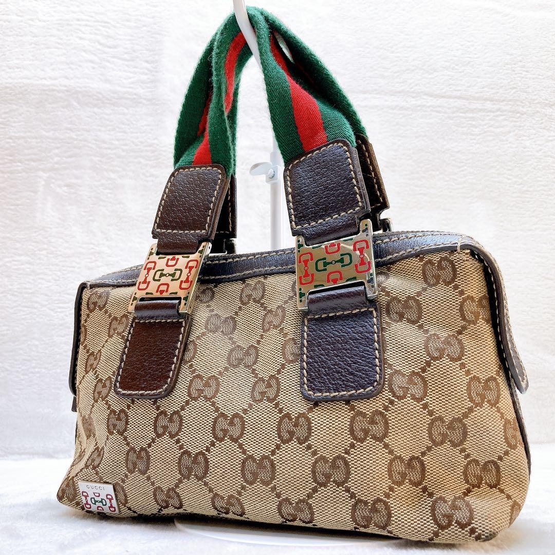 Excellent Condition GUCCI Campus Sherry GG Pattern Handbag
