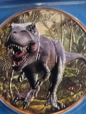 T-REX 1 of 5000 1 oz Colorized Copper Round, ICG MS70 | eBay