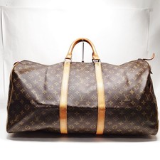 NO TARIFF Vintage Louis Vuitton LV Boston Bag Keepall 55 Brown Monogram 3984529