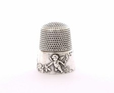 Antique Simons Bros Sterling Silver Thimble S...