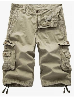 New B&P Jeans Cargo Shorts Men's 44 Brown Zipper Fly Pockets Casual Cotton