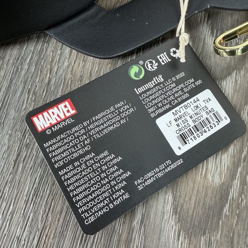 Loungefly Disney Marvel Loki TVA Miss Minutes Crossbody Bag Purse New NWT - Picture 8 of 13
