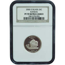 2005-S Kansas State Quarter NGC PF70 Ultra Cameo! *JE
