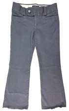 Banana Republic Women's Trousers Sz 4 Gray Trouser No. 323 Martin Fit Raw Hem 