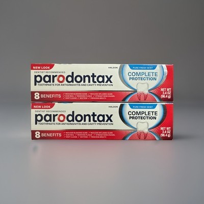 Lot Of 2 Parodontax Complete Protection Gingivitis Toothpaste Fresh Mint 3.4oz