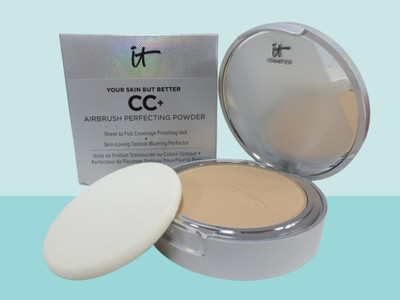 IT COSMETICS YOUR SKIN BUT BETTER CC+ AIRBRUSH PERFECTING POWDER LIGHT 0.33 OZ