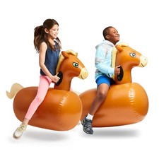 Hop 'n Go Inflatable Bouncing Ride-On, 48" L x 20" W x 36" H, Set of 2, Outdo...