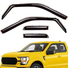Sun Rain Visors Wind Rain Guards for 2021-2027 Ford F-150 SuperCab