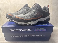 Skechers Men's After Burn M.Fit Charcoal/Orange (51866/CCOR) SZ 10.5 memory foam