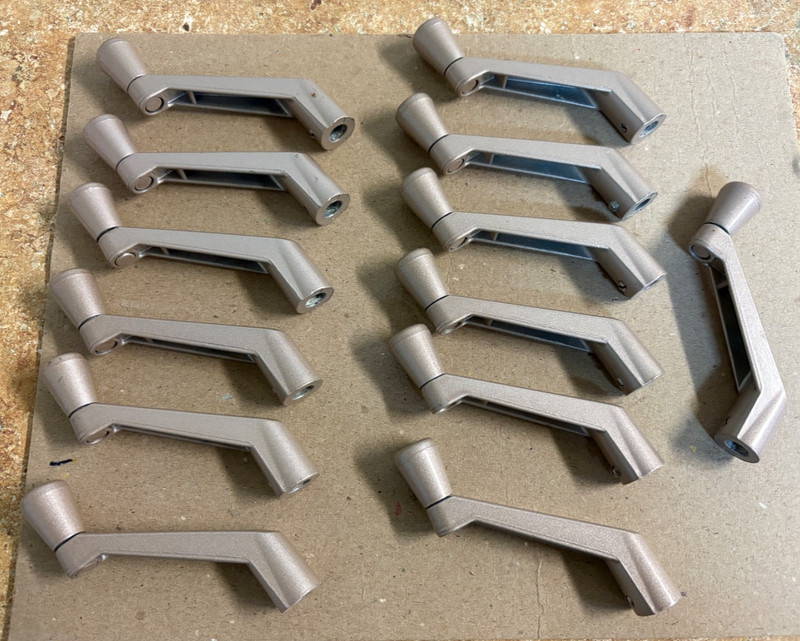 Lot of 13 Casement Window Crank Handle Hardware #45054 gold?? coppertone??