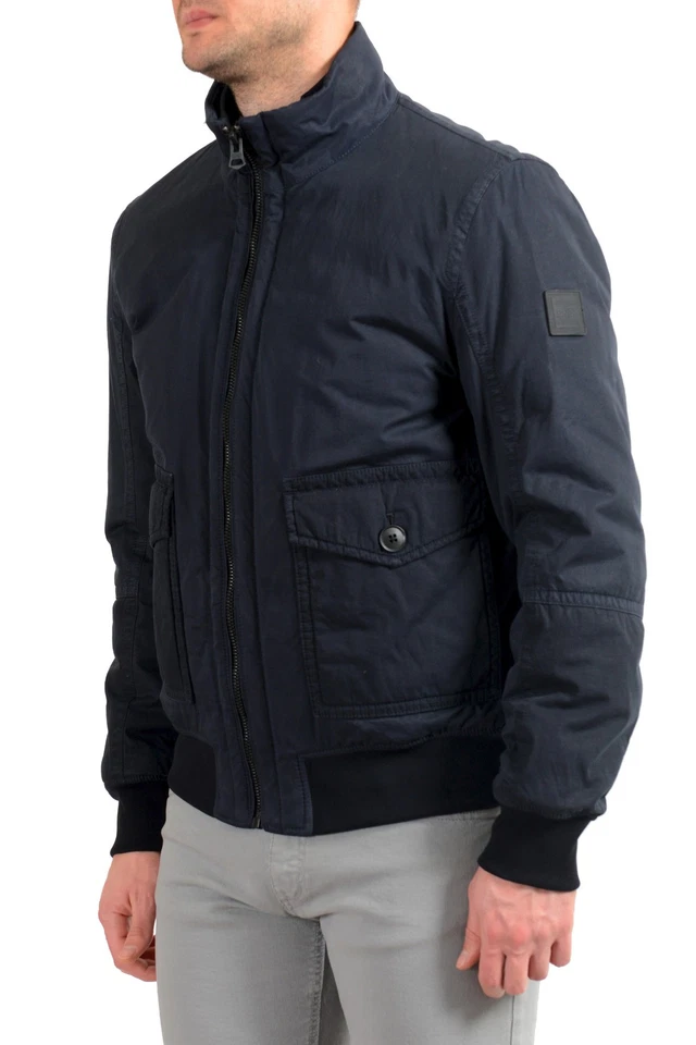 Hugo Boss Hombre "Odre-D" Azul Aislado Chaqueta Bomber EE. UU. S IT 48 Foto 4 de 4