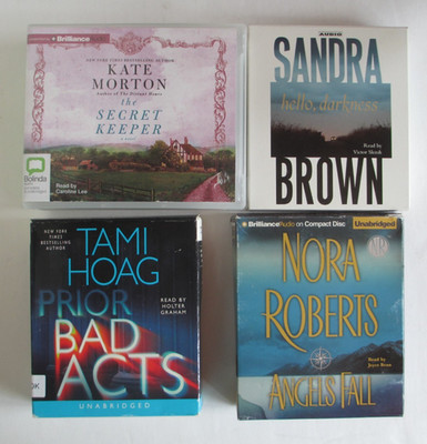 Lot, 4 CD Romance & Mystery Audiobooks Sandra Brown Nora Roberts Kate Morton