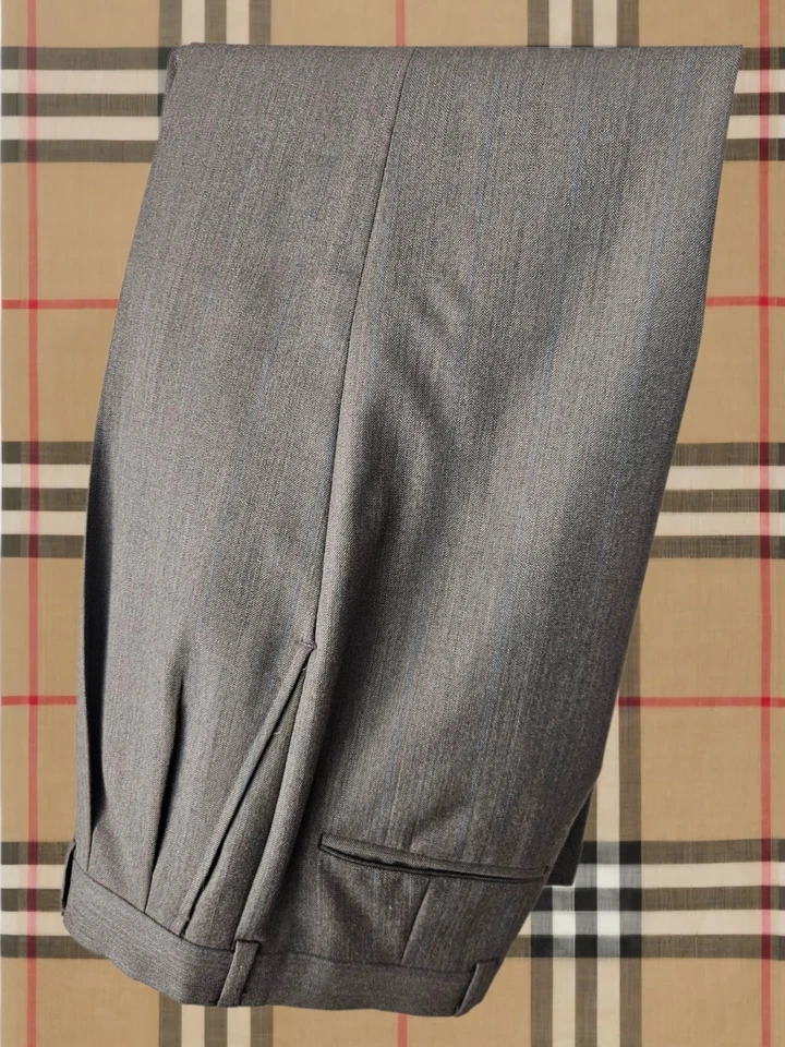 Traje Burberry Vintage 100% Lana - Marrón - Chaqueta y Pantalones - Estilo Clásico Británico Foto 4 de 4