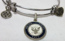 ANGELICA RCI UNITED STATES NAVY BANGLE BRACELET SLIDE CHARMS #16