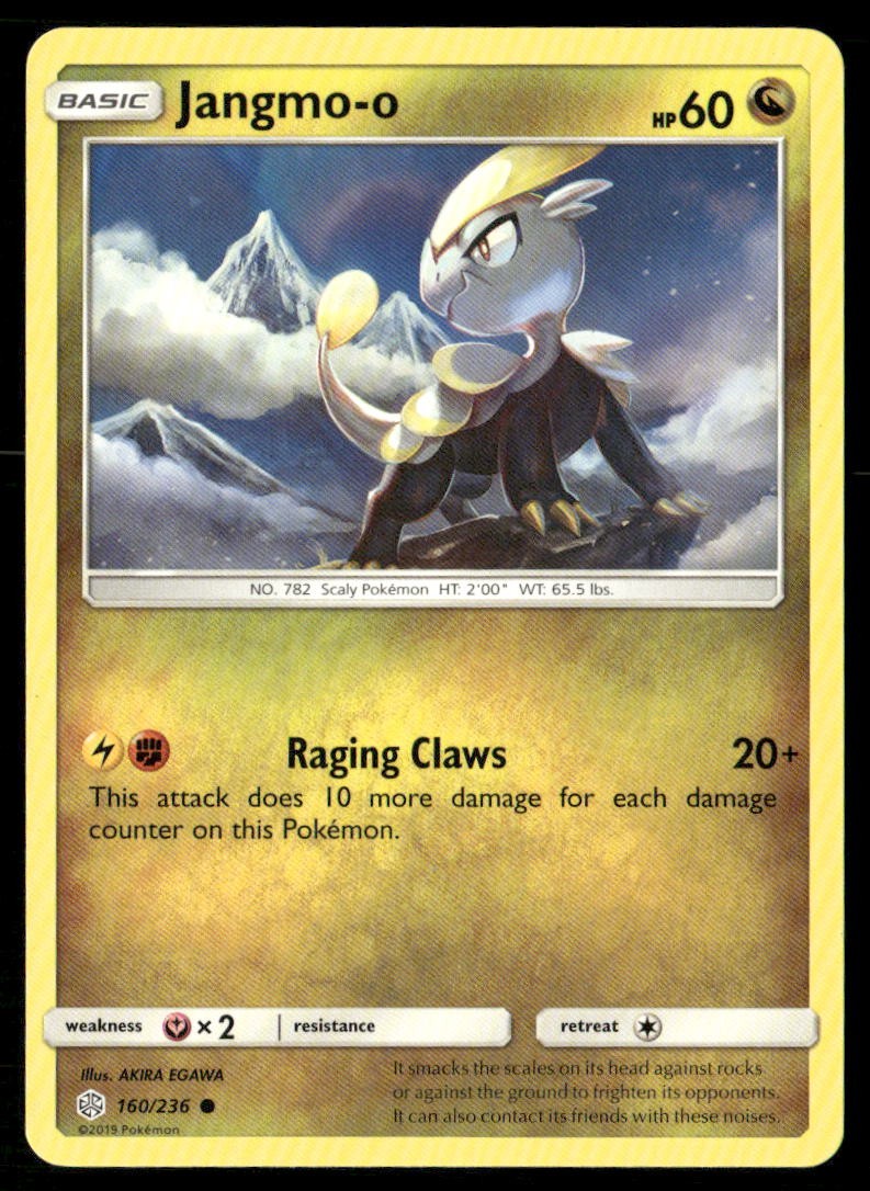 Jangmo-o Cosmic Eclipse 160/236 Common Pokemon Near Mint